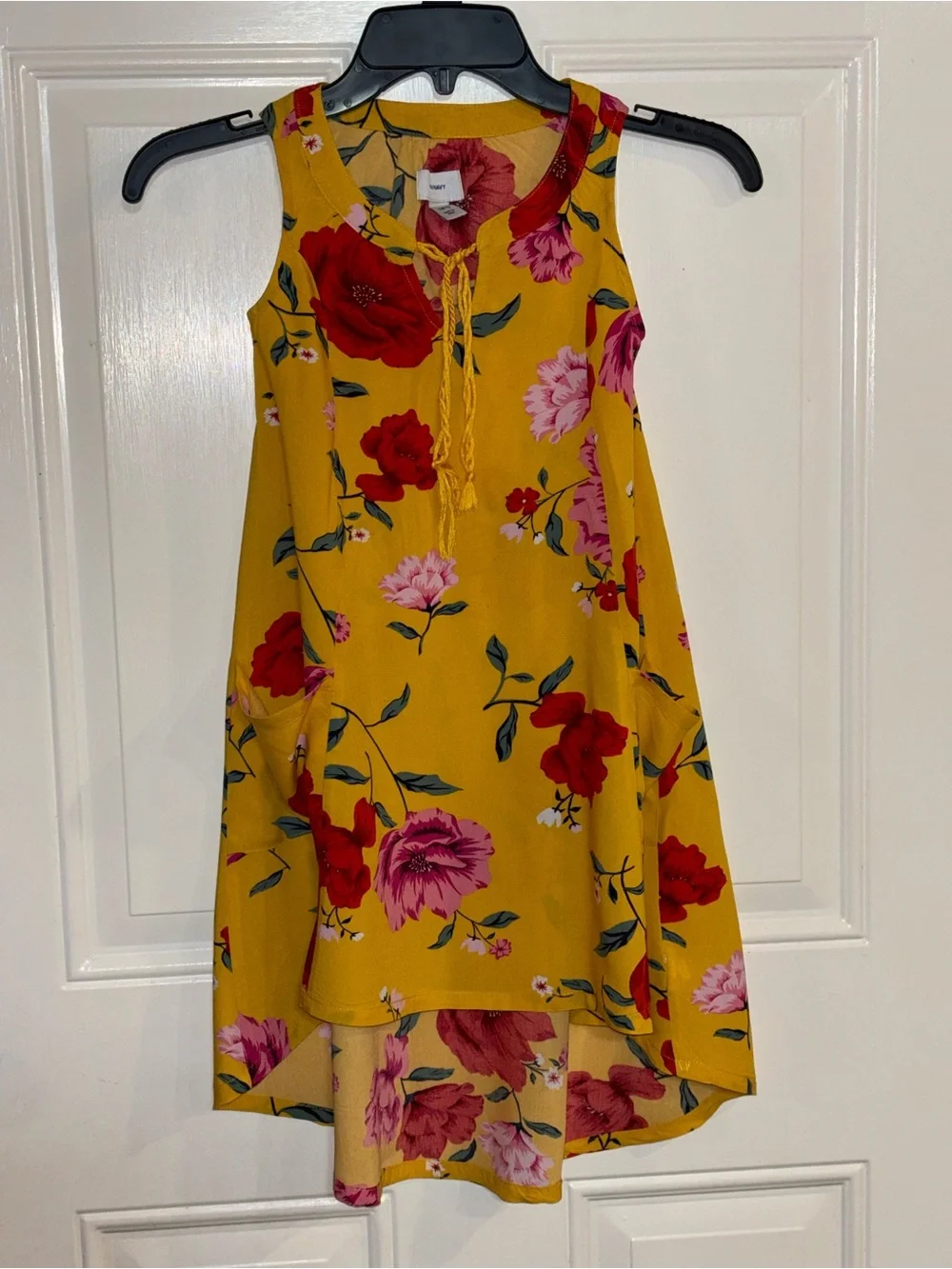 Old Navy Mustard Yellow Floral High-Low Dress